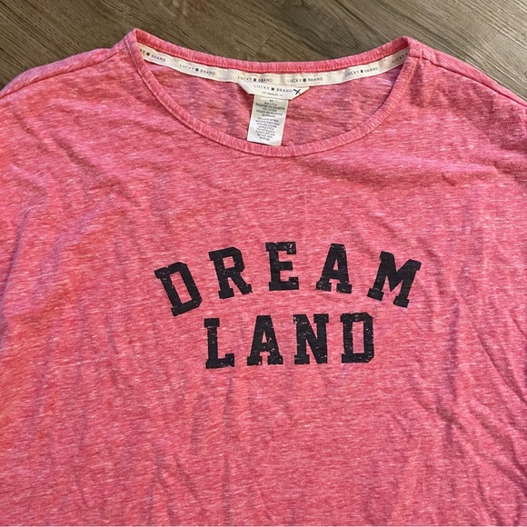 NWT Lucky Brand Pink Cotton Blend Dream Land Long Sleeve Shirt Size Small - Picture 2 of 5